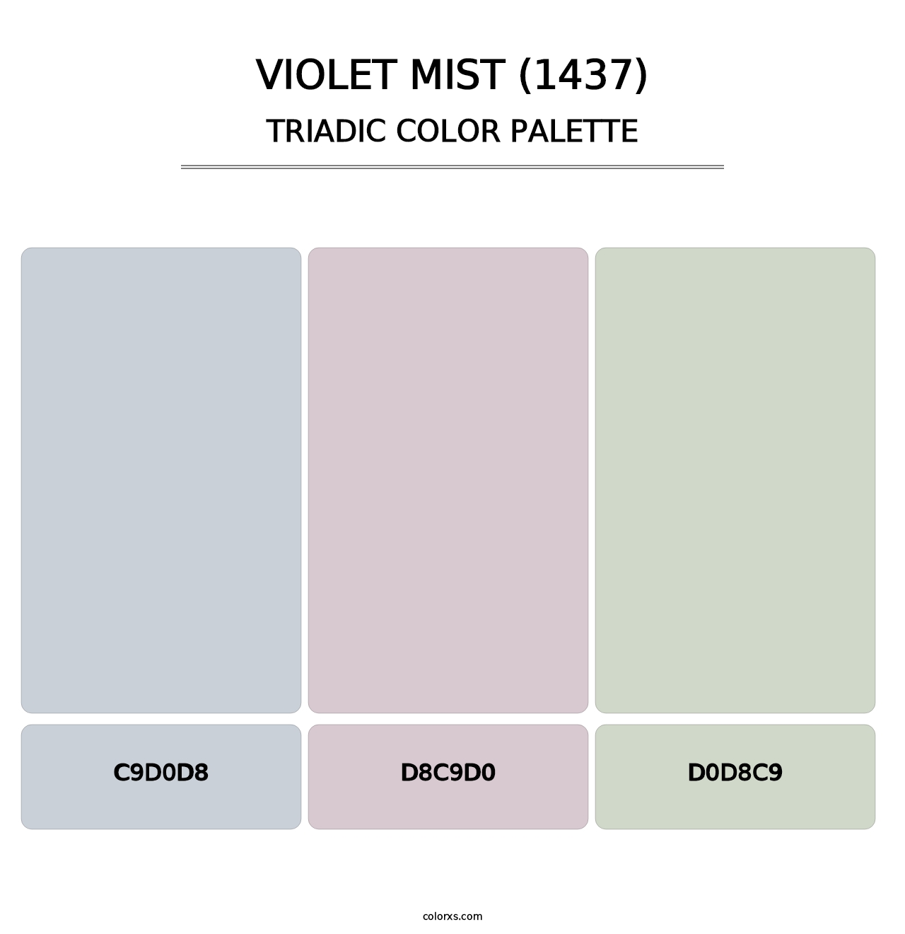 Violet Mist (1437) - Triadic Color Palette