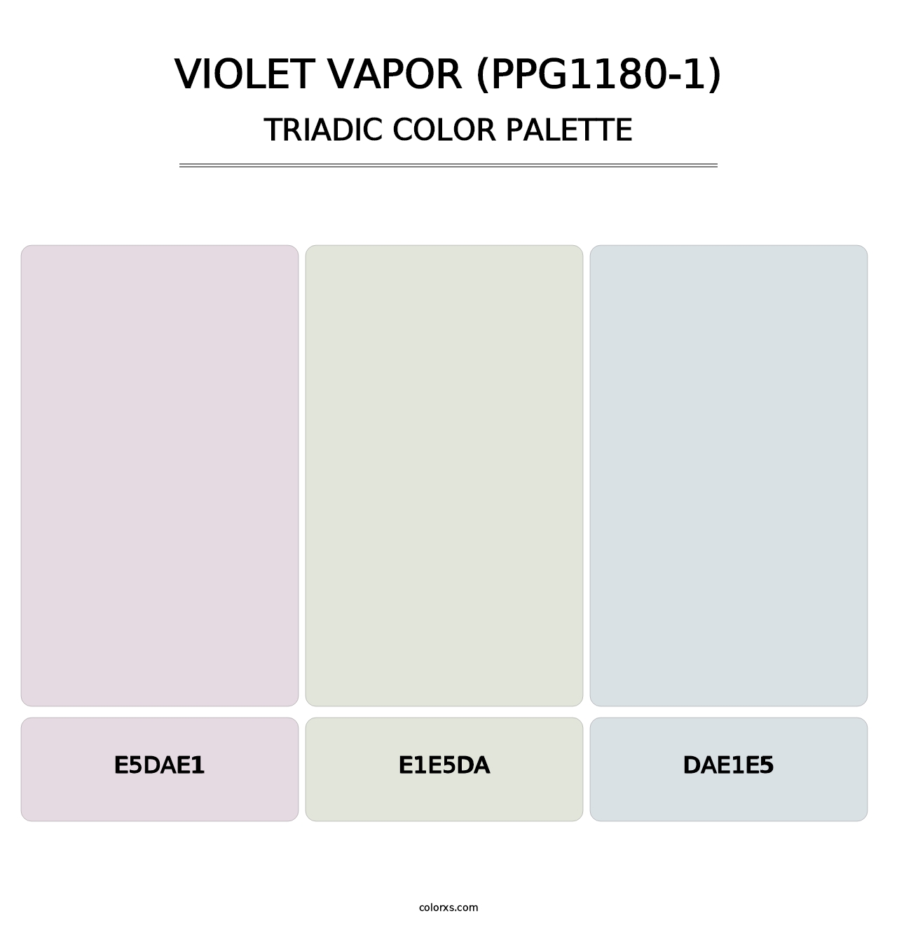 Violet Vapor (PPG1180-1) - Triadic Color Palette