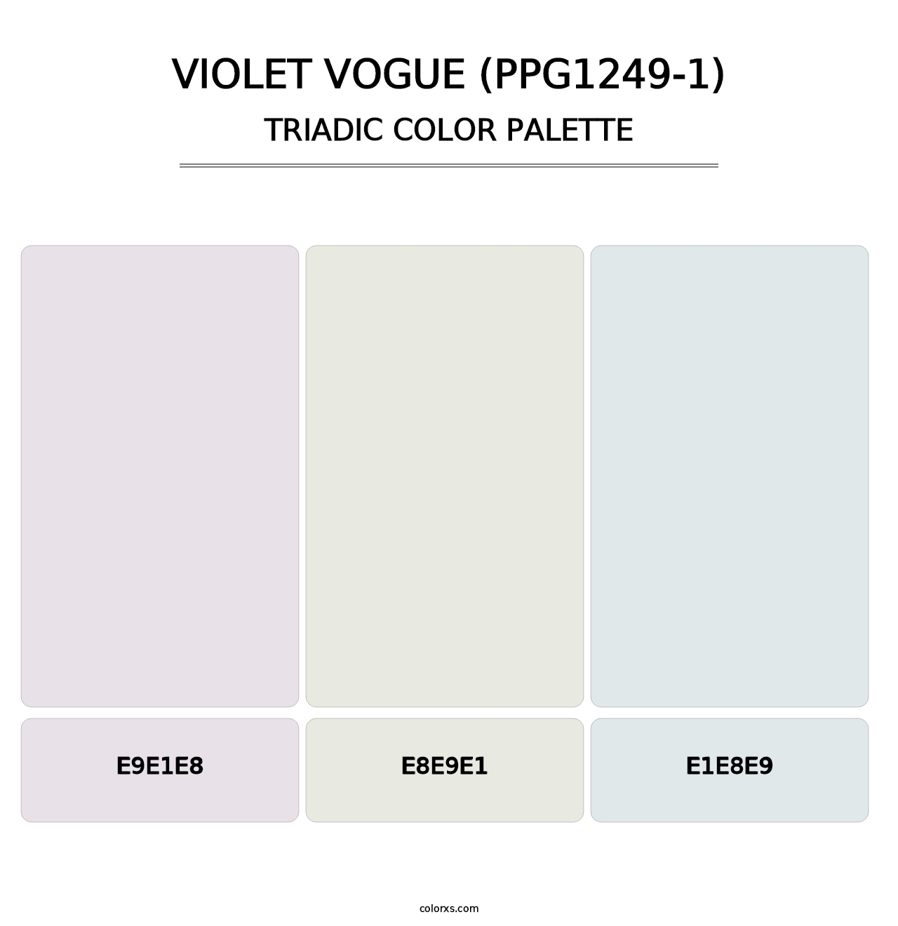 Violet Vogue (PPG1249-1) - Triadic Color Palette