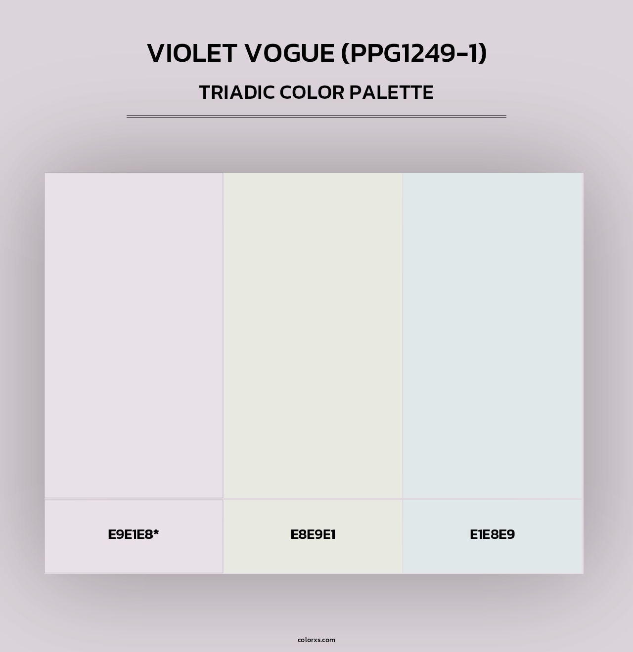 Violet Vogue (PPG1249-1) - Triadic Color Palette