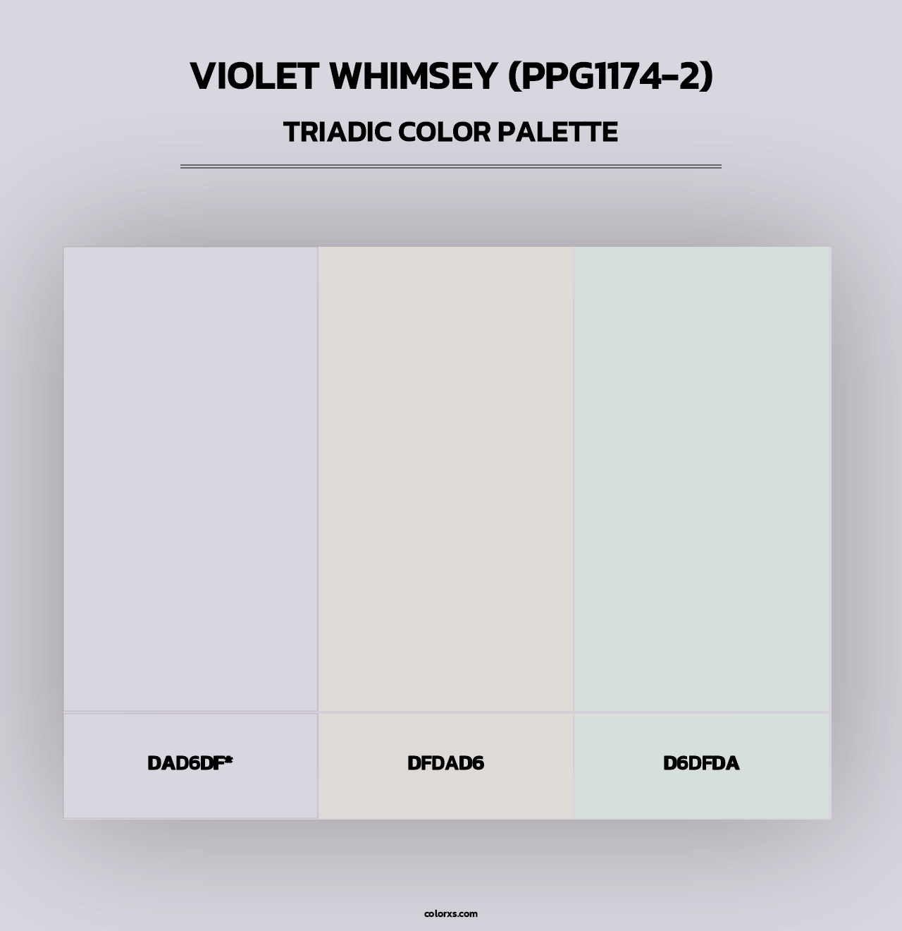 Violet Whimsey (PPG1174-2) - Triadic Color Palette