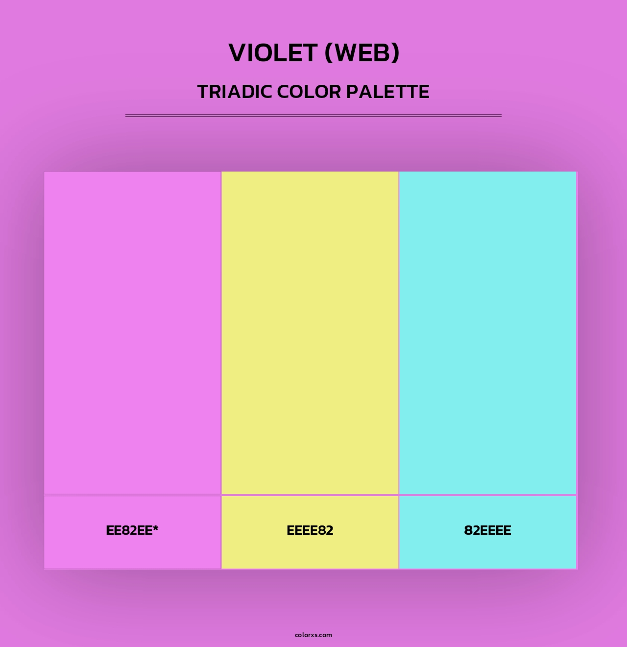 Violet (web) - Triadic Color Palette