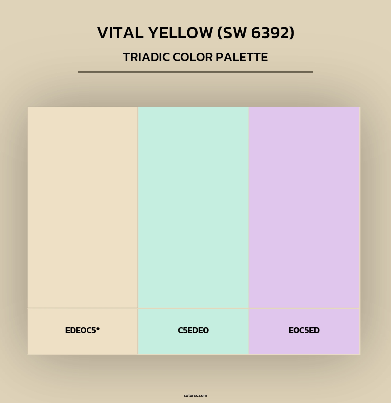 Vital Yellow (SW 6392) - Triadic Color Palette