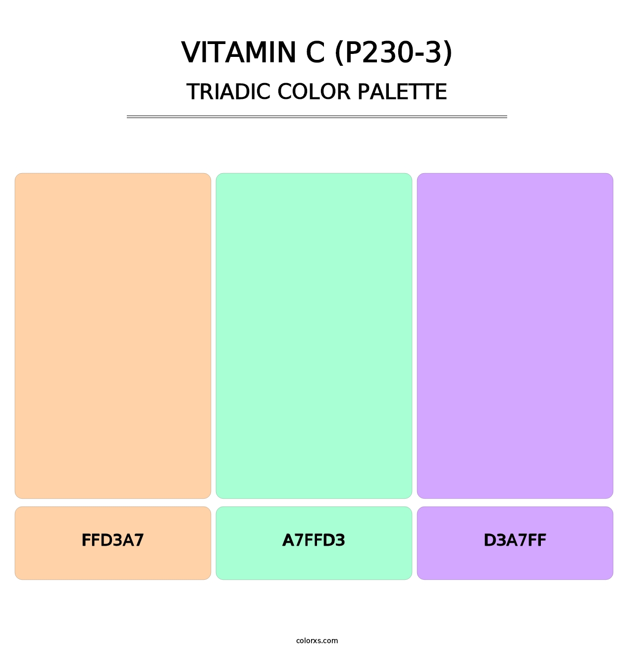 Vitamin C (P230-3) - Triadic Color Palette