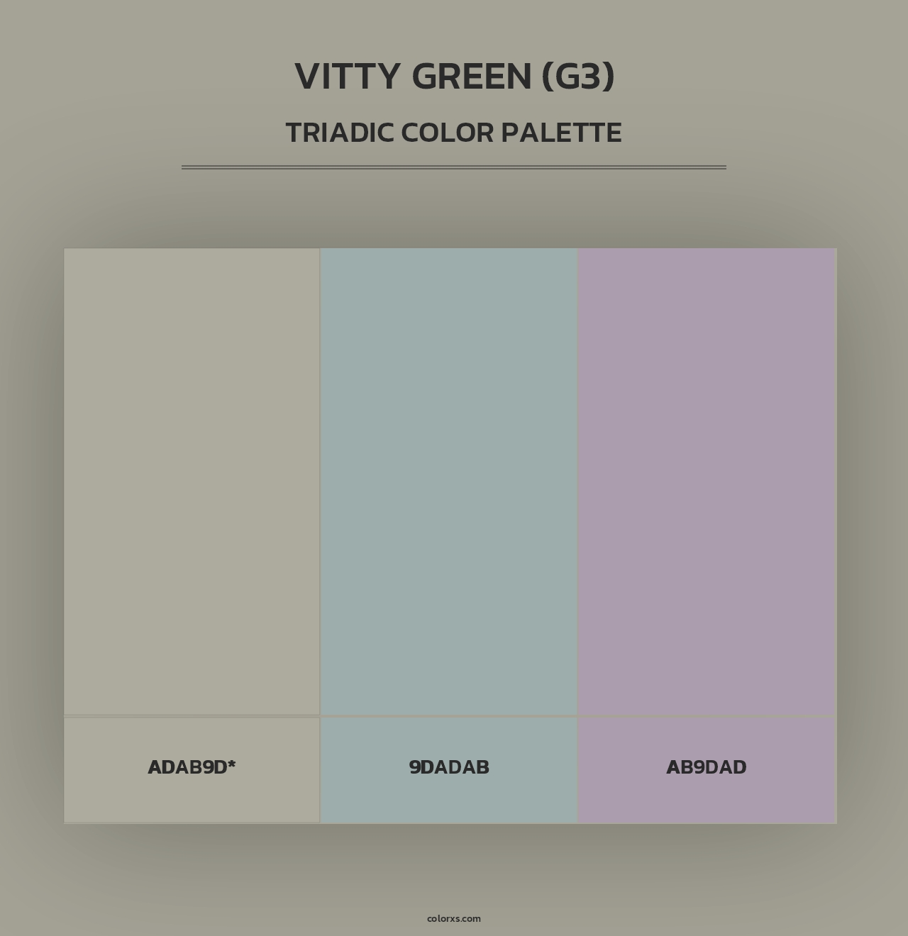 Vitty Green (G3) - Triadic Color Palette