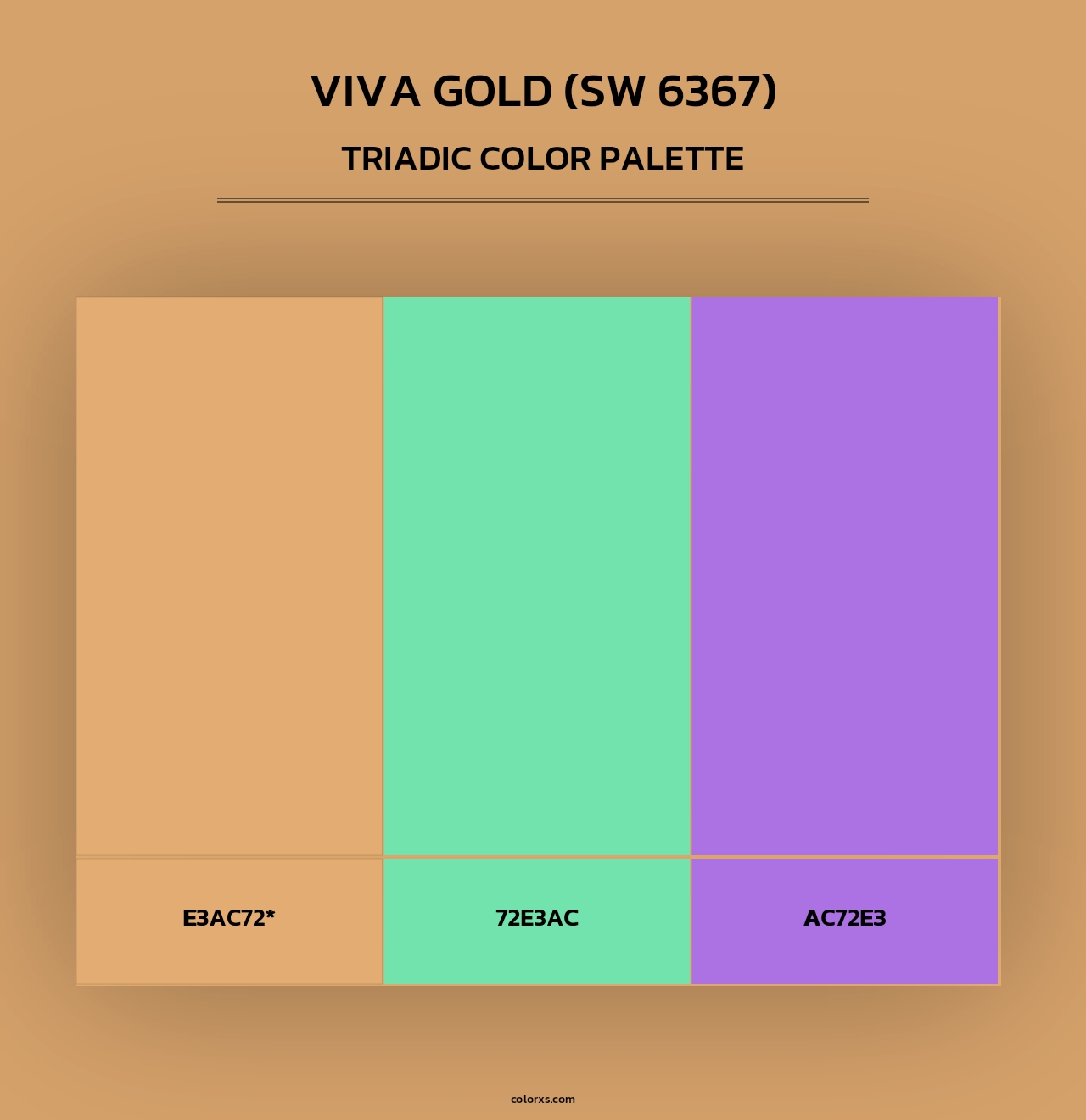 Viva Gold (SW 6367) - Triadic Color Palette