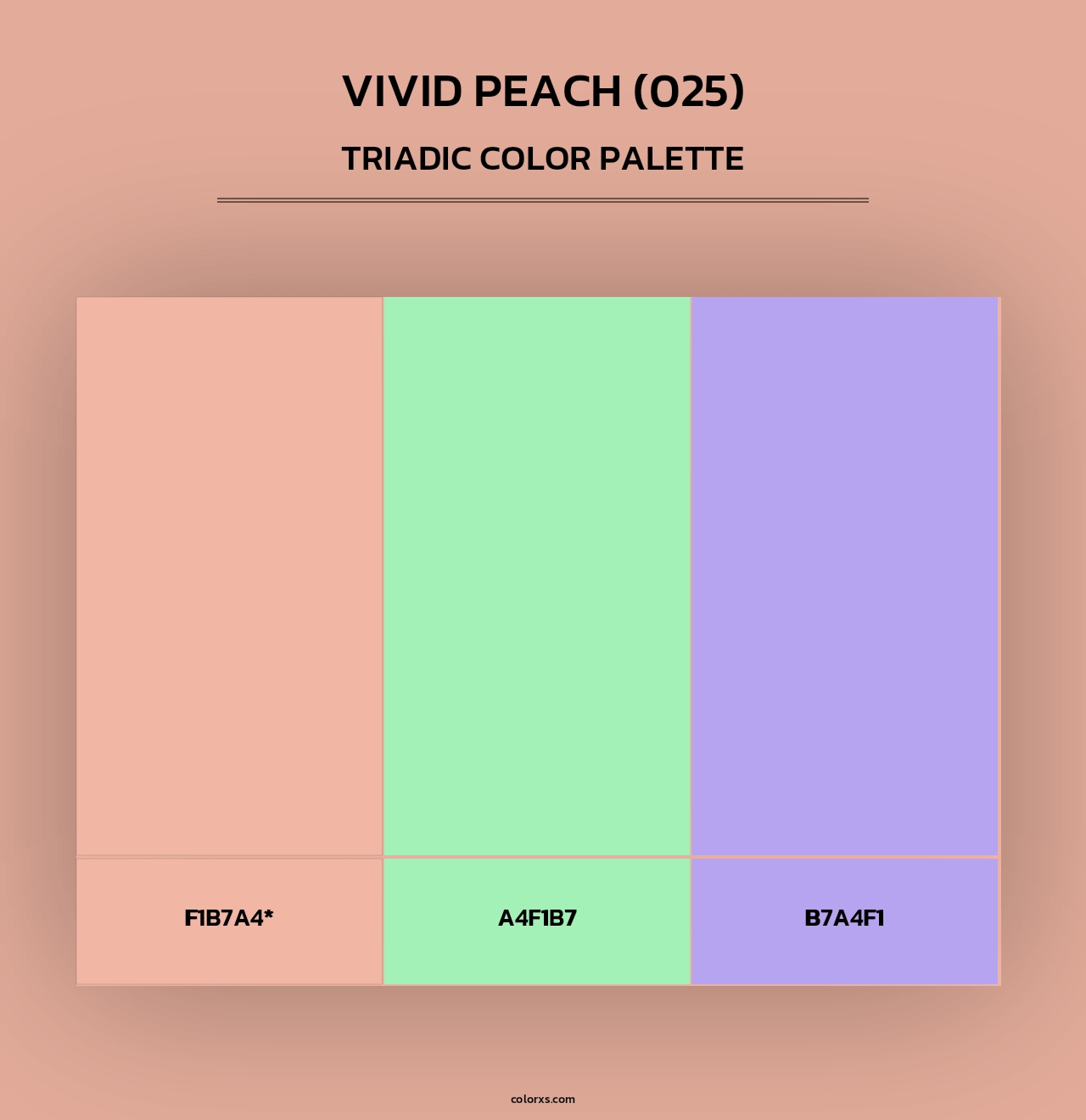 Vivid Peach (025) - Triadic Color Palette