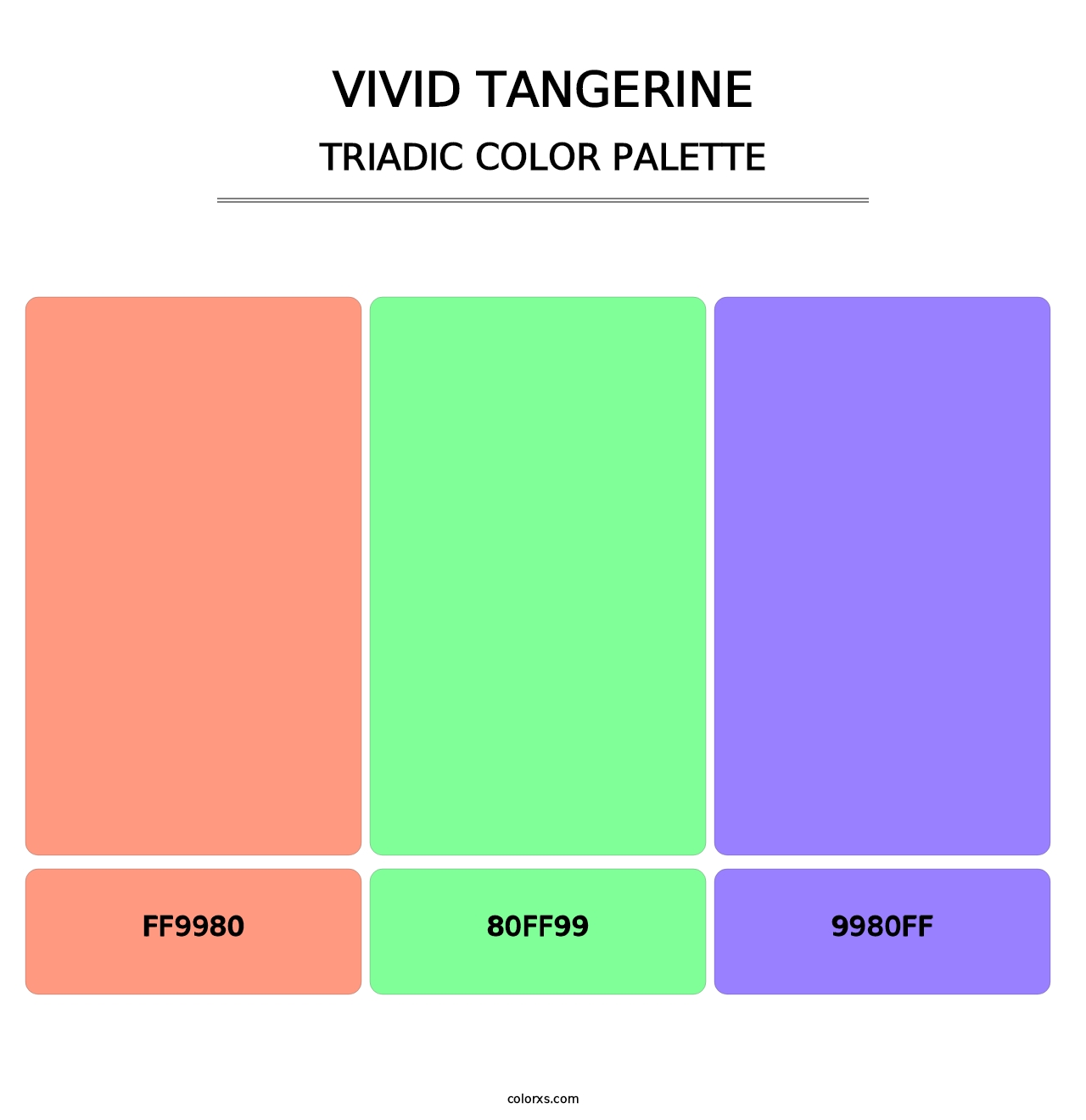 Vivid Tangerine - Triadic Color Palette