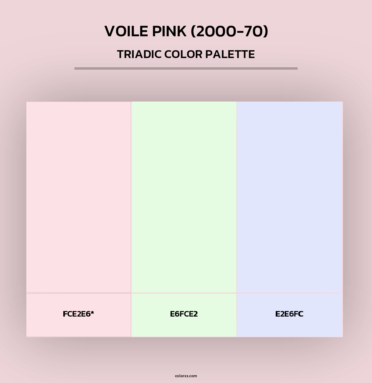 Voile Pink (2000-70) - Triadic Color Palette