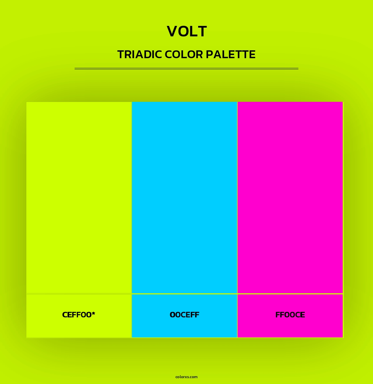 Volt - Triadic Color Palette