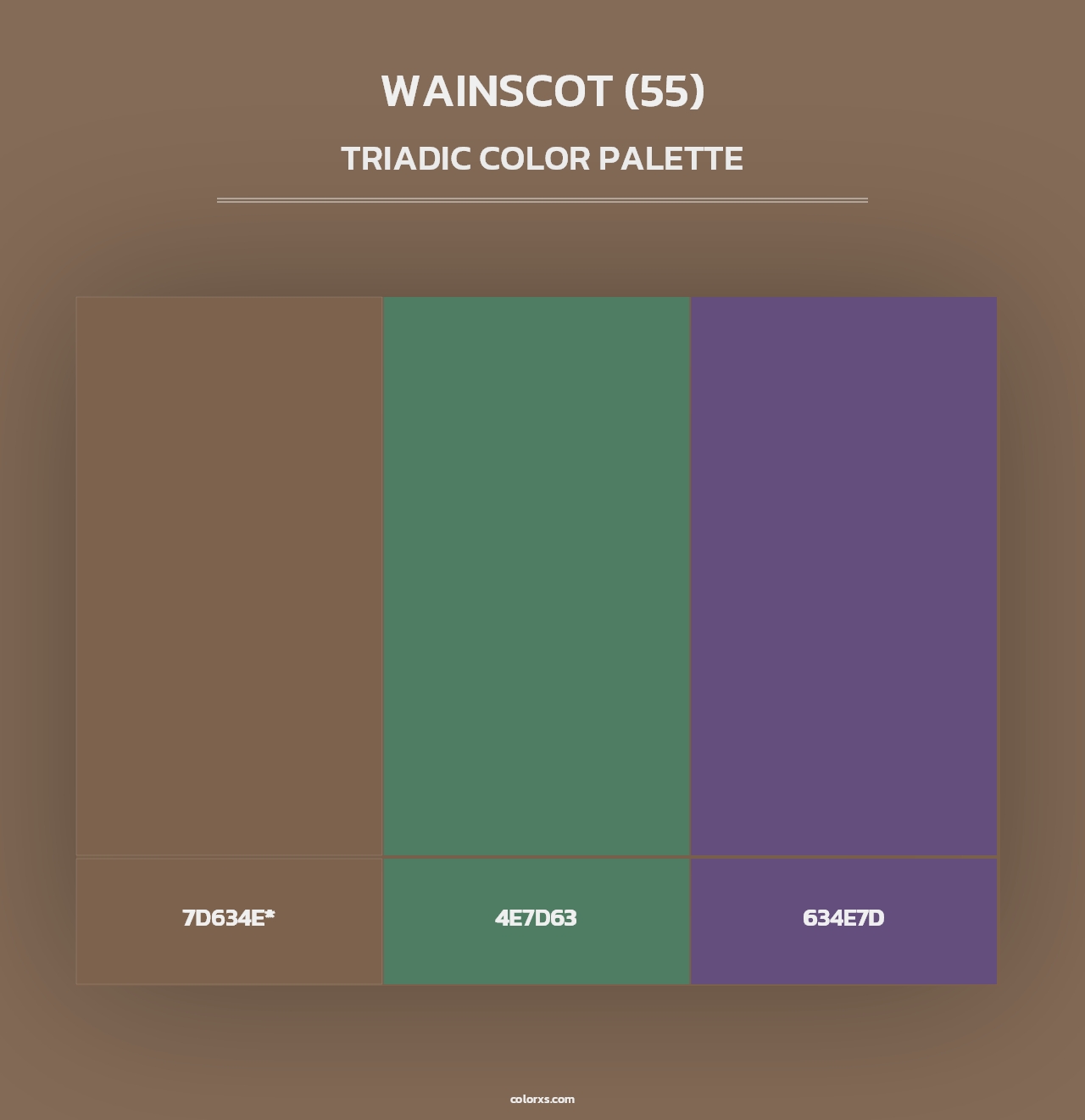 Wainscot (55) - Triadic Color Palette