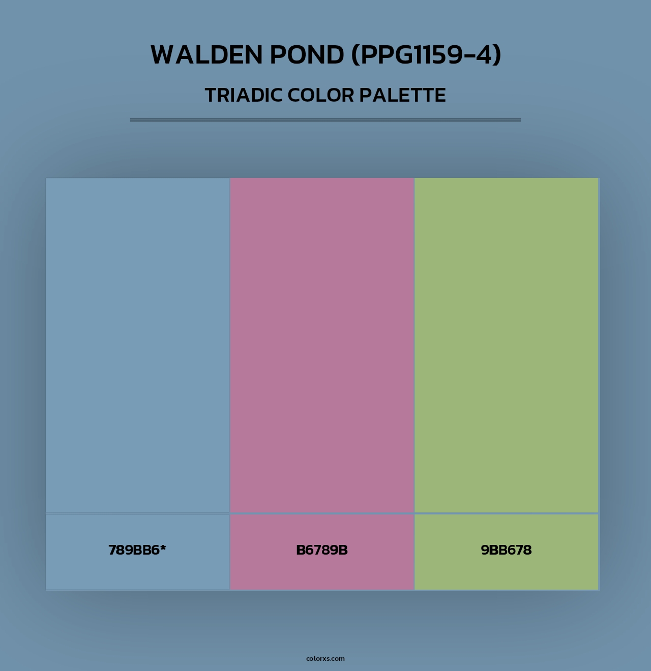 Walden Pond (PPG1159-4) - Triadic Color Palette