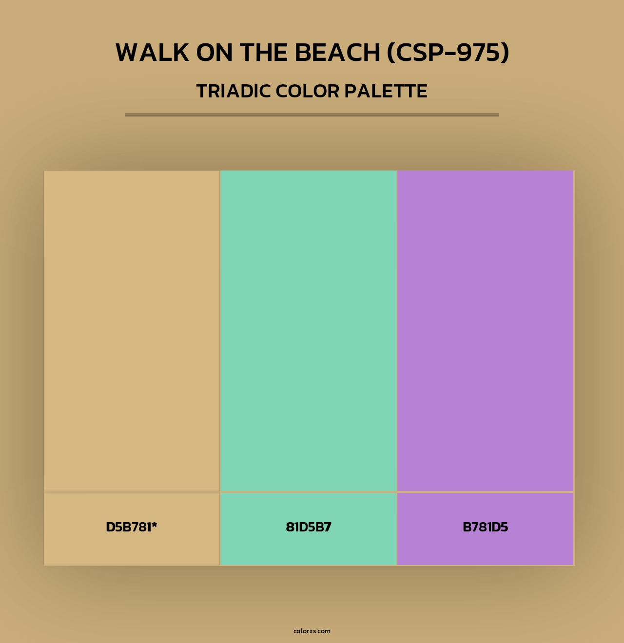 Walk on the Beach (CSP-975) - Triadic Color Palette