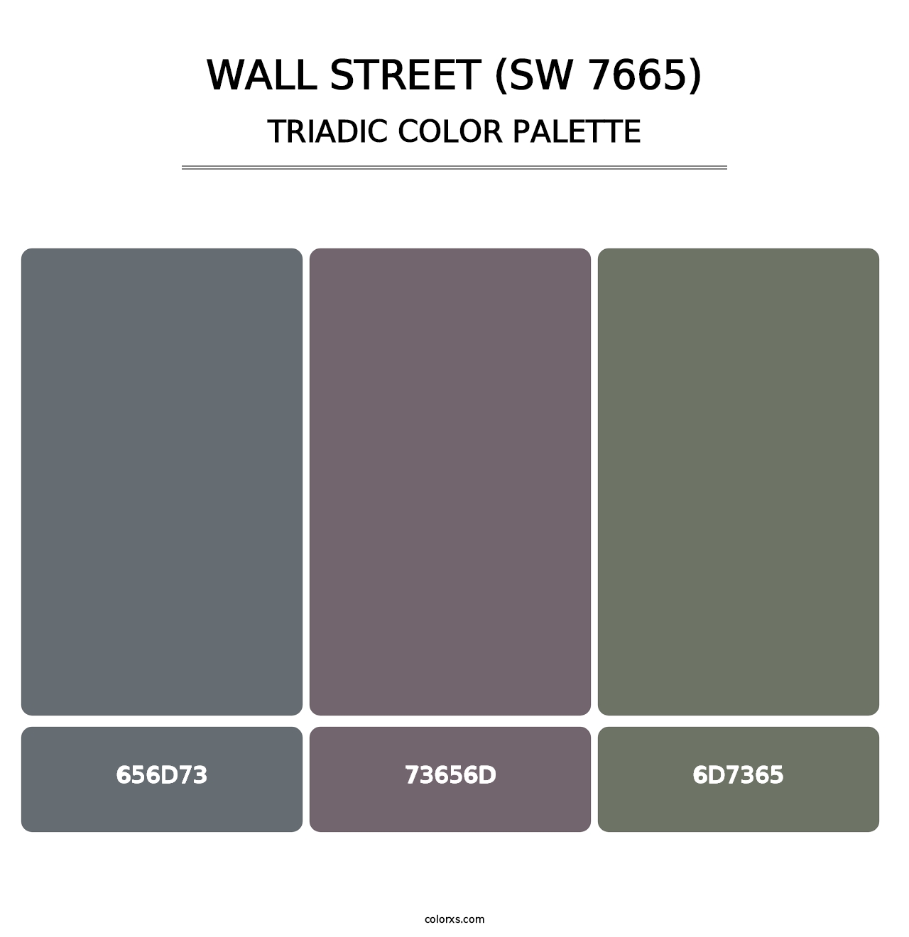 Wall Street (SW 7665) - Triadic Color Palette