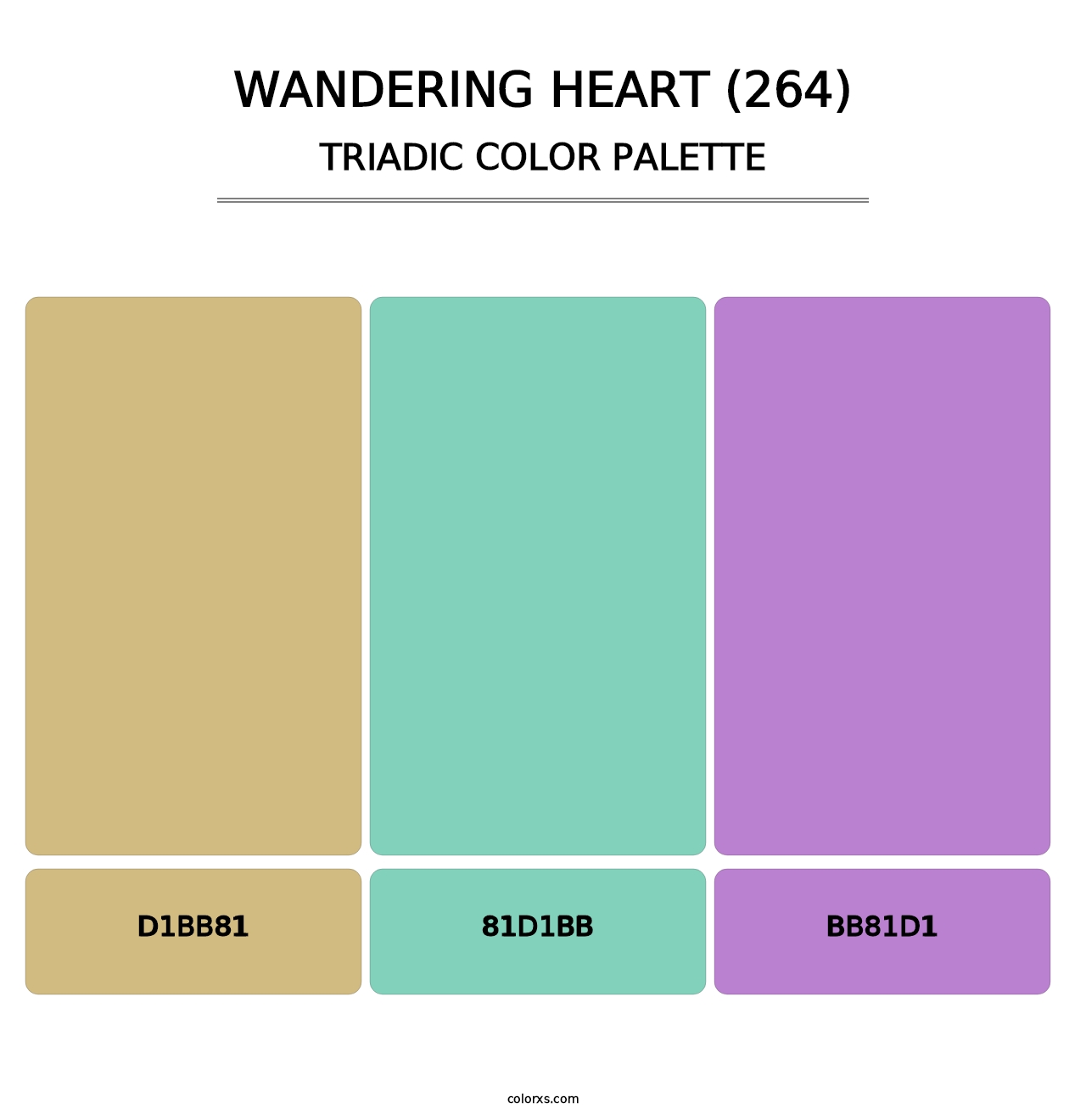 Wandering Heart (264) - Triadic Color Palette