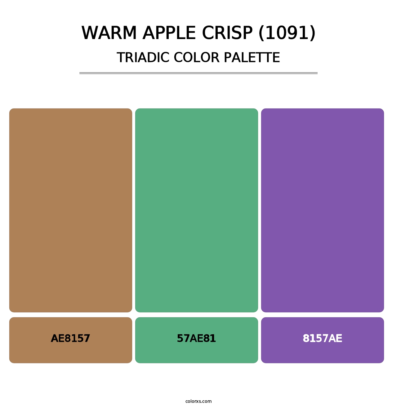 Warm Apple Crisp (1091) - Triadic Color Palette