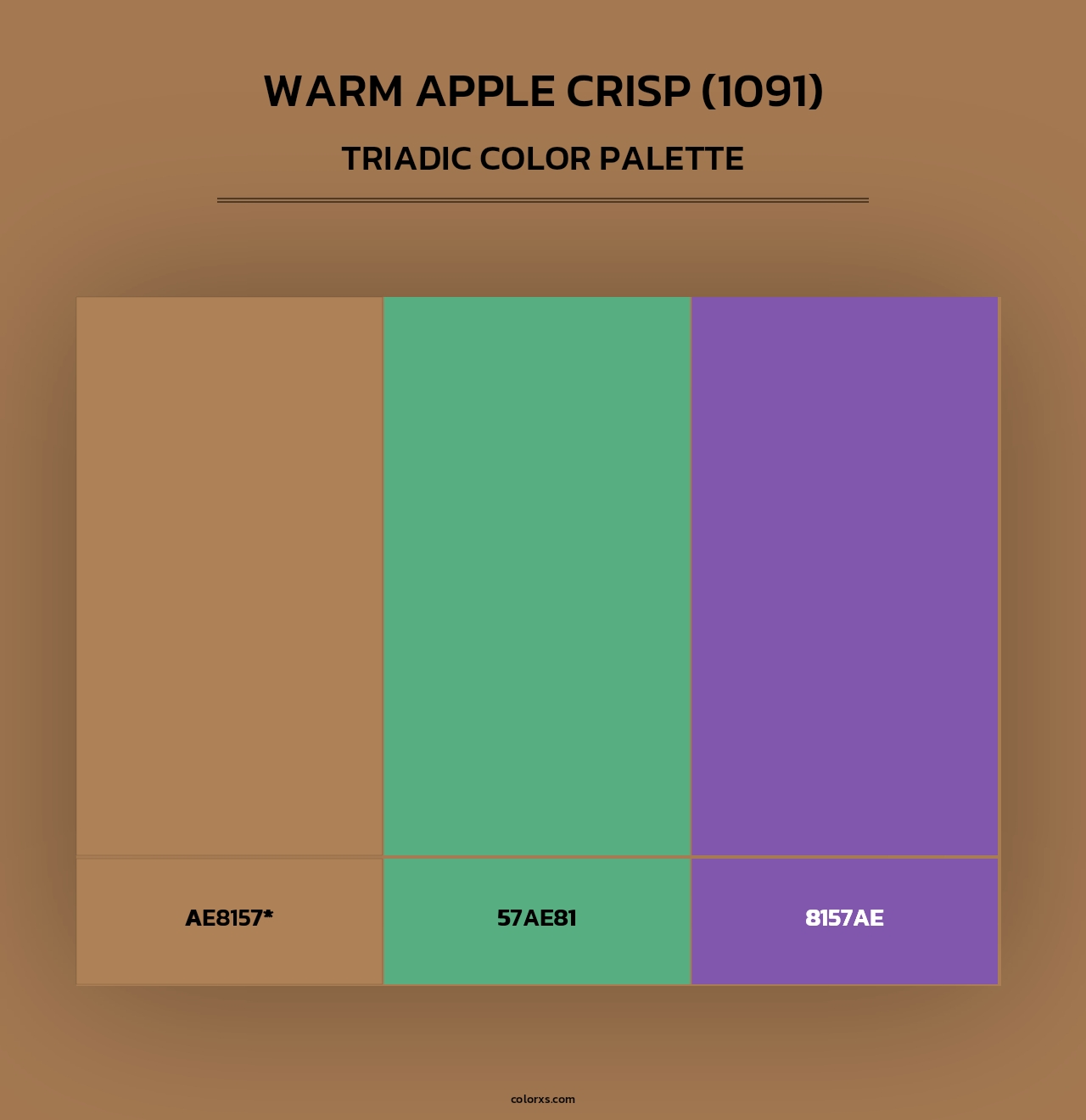 Warm Apple Crisp (1091) - Triadic Color Palette