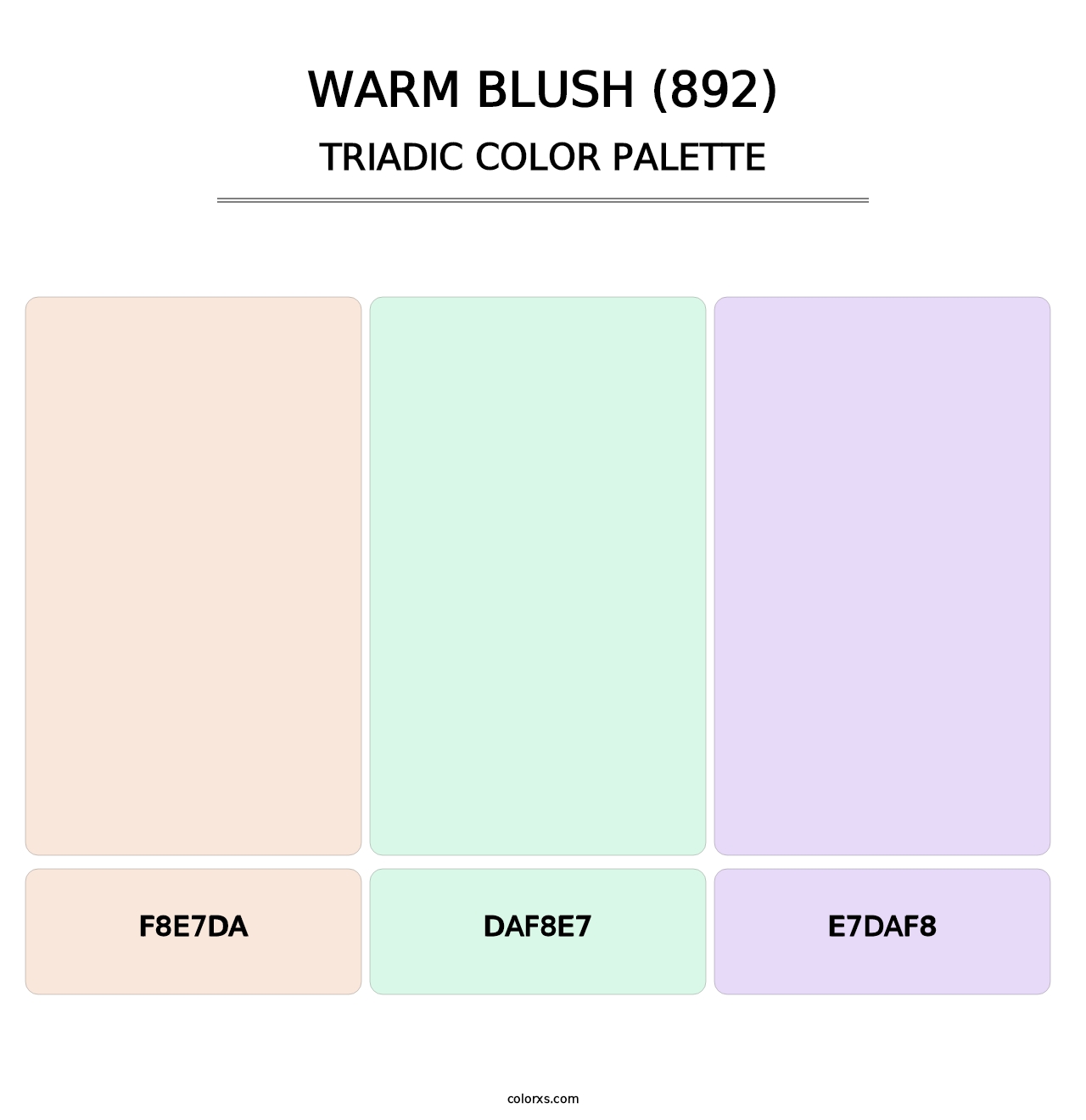 Warm Blush (892) - Triadic Color Palette