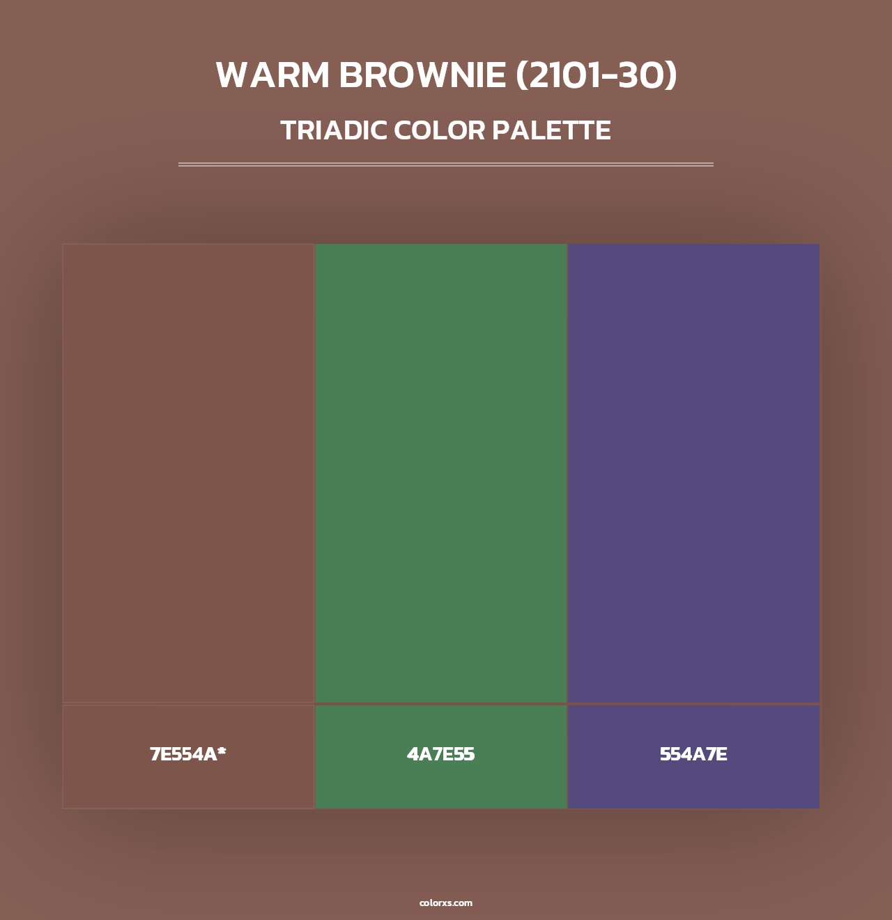 Warm Brownie (2101-30) - Triadic Color Palette