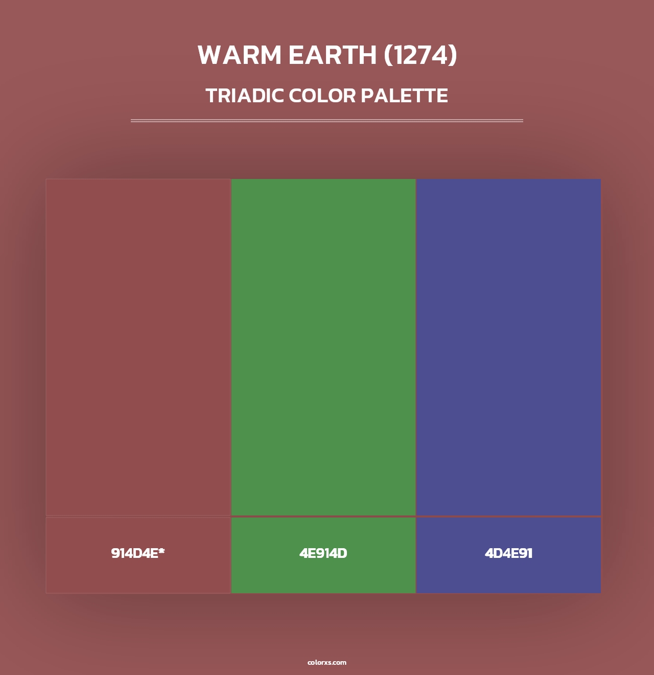 Warm Earth (1274) - Triadic Color Palette