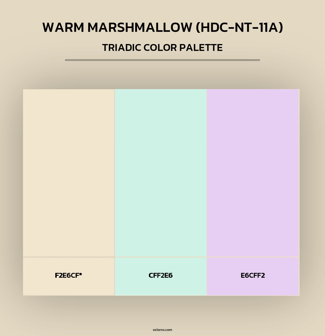 Warm Marshmallow (HDC-NT-11A) - Triadic Color Palette