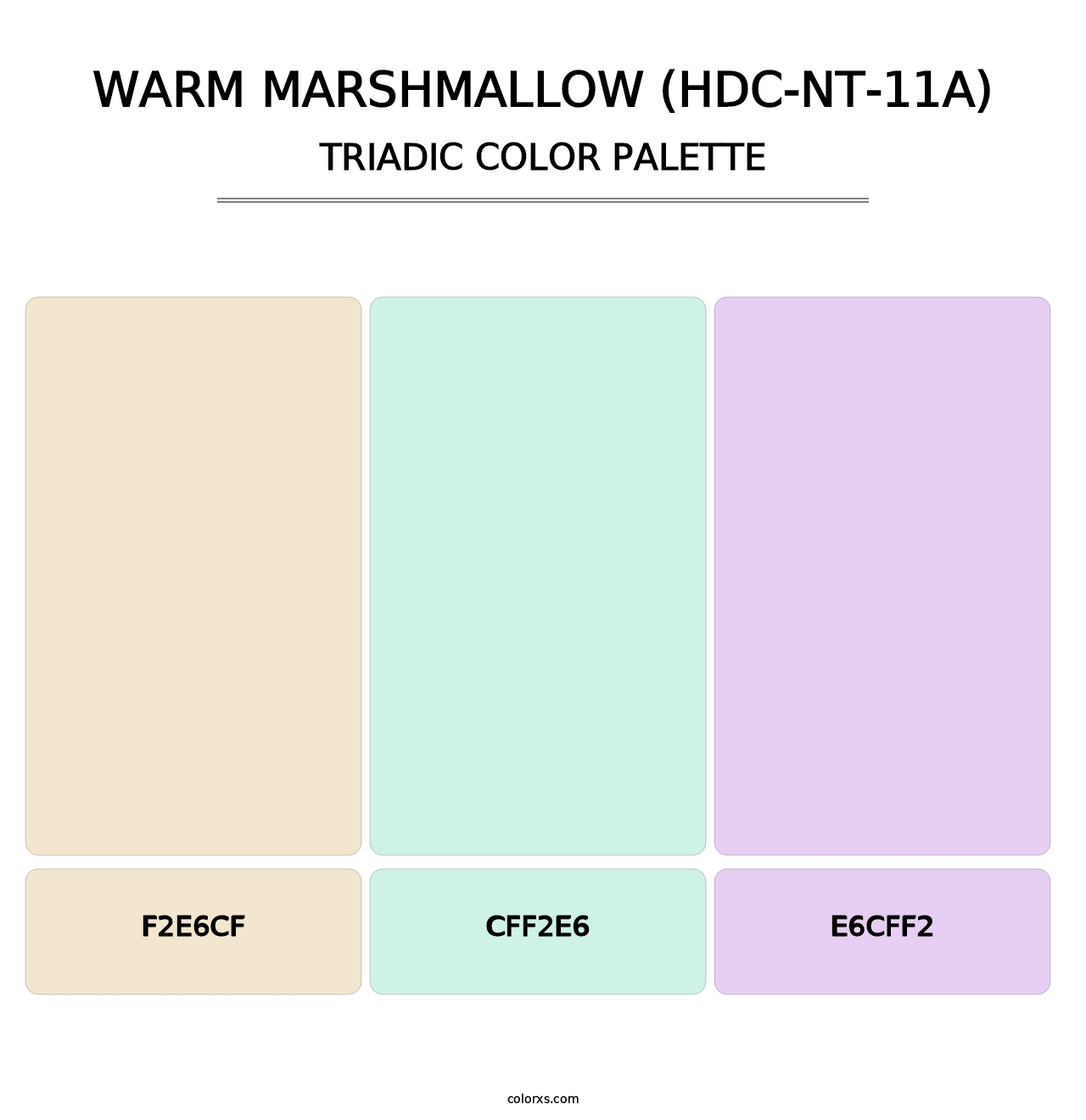 Warm Marshmallow (HDC-NT-11A) - Triadic Color Palette