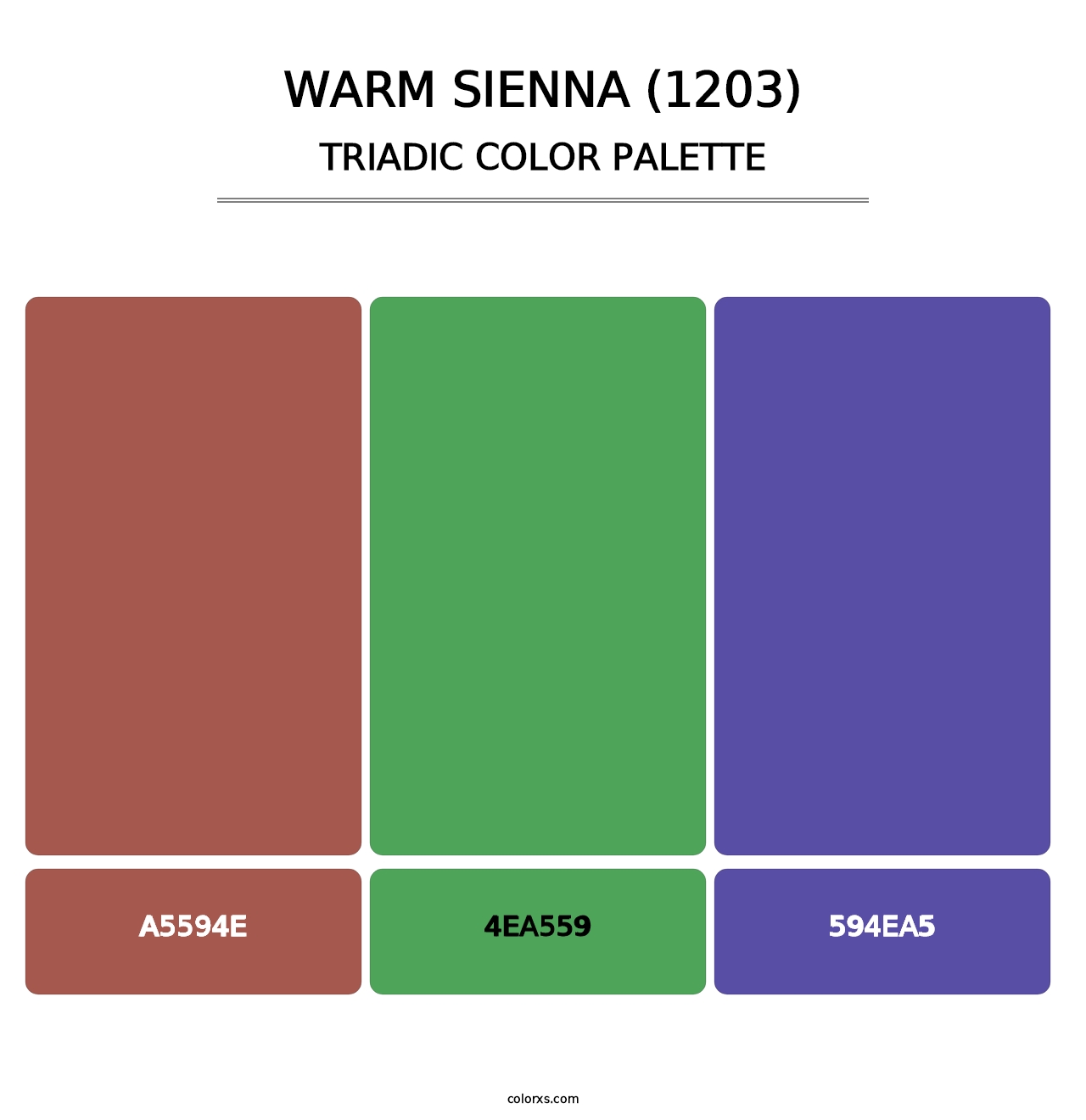 Warm Sienna (1203) - Triadic Color Palette
