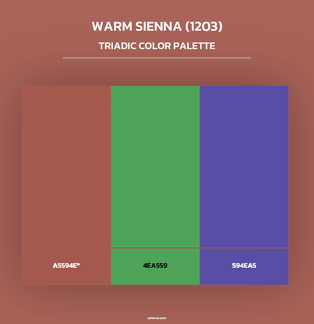 Warm Sienna (1203) - Triadic Color Palette