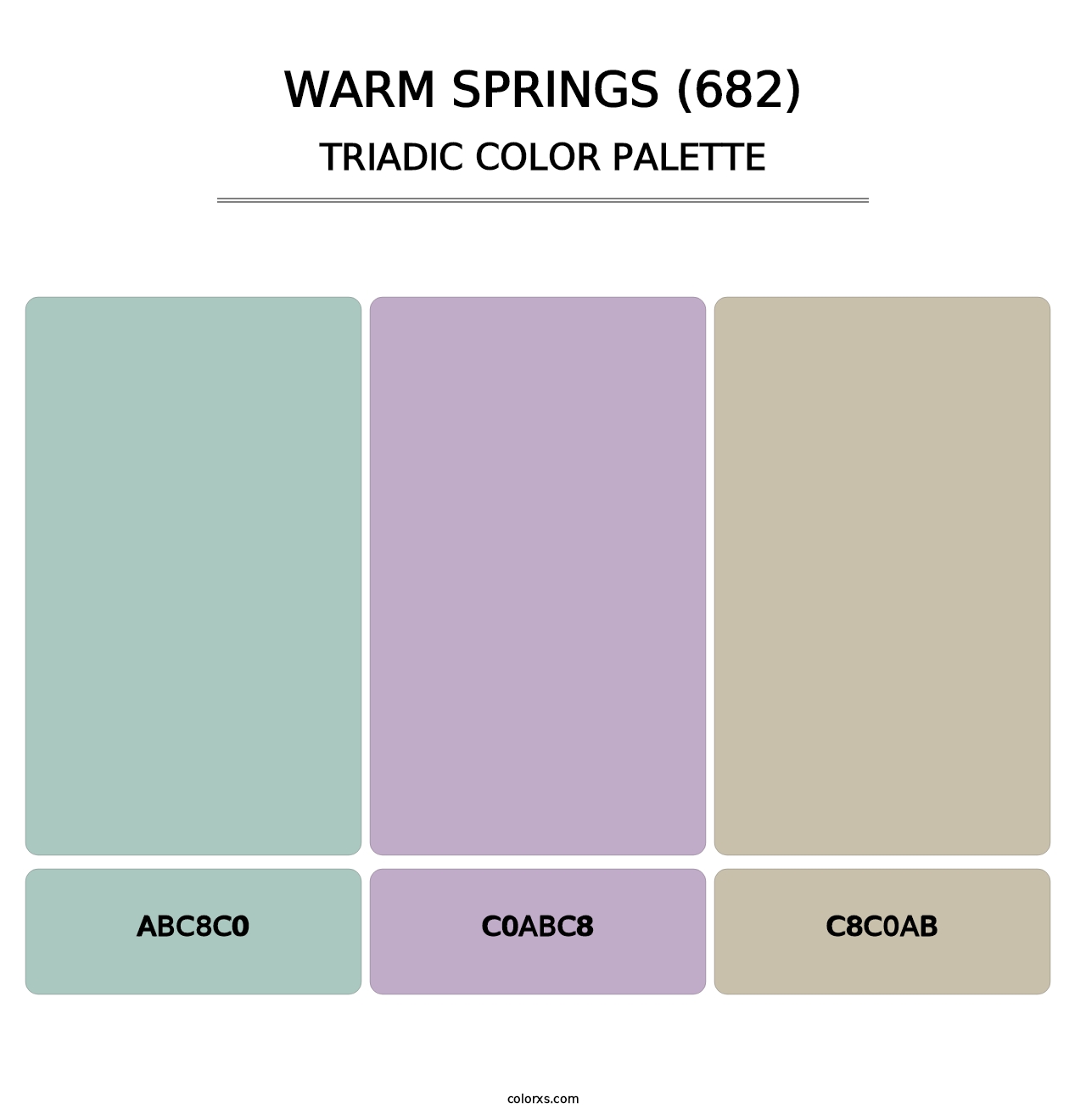 Warm Springs (682) - Triadic Color Palette