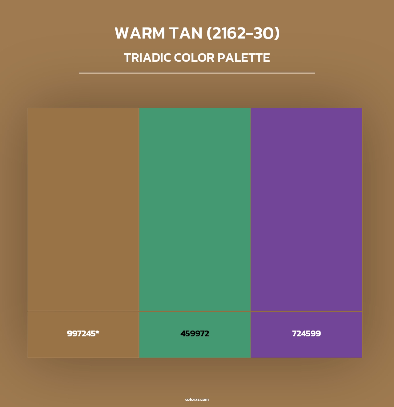 Warm Tan (2162-30) - Triadic Color Palette
