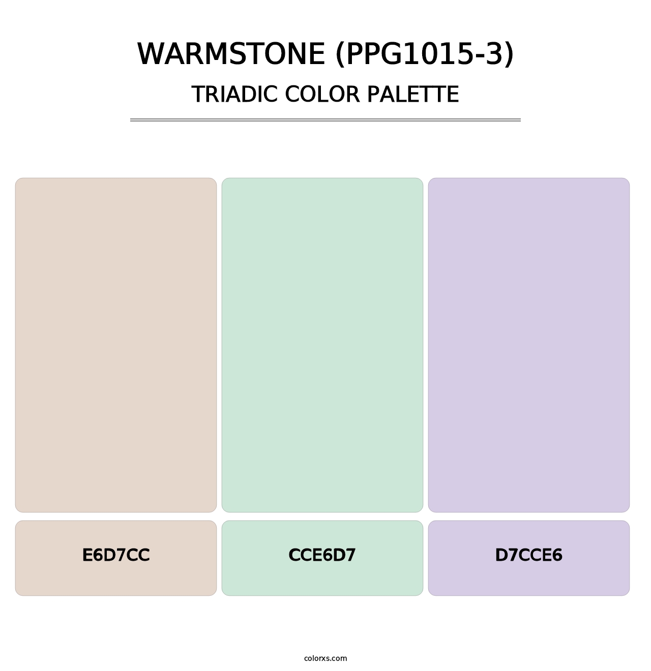 Warmstone (PPG1015-3) - Triadic Color Palette