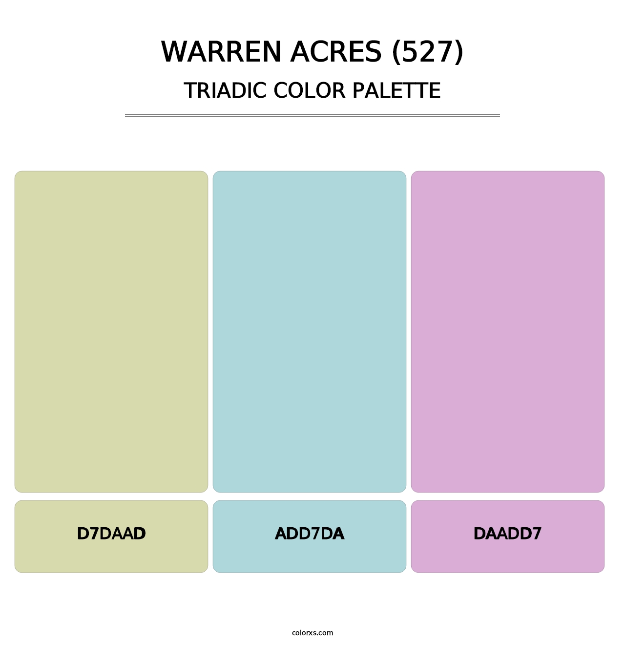 Warren Acres (527) - Triadic Color Palette