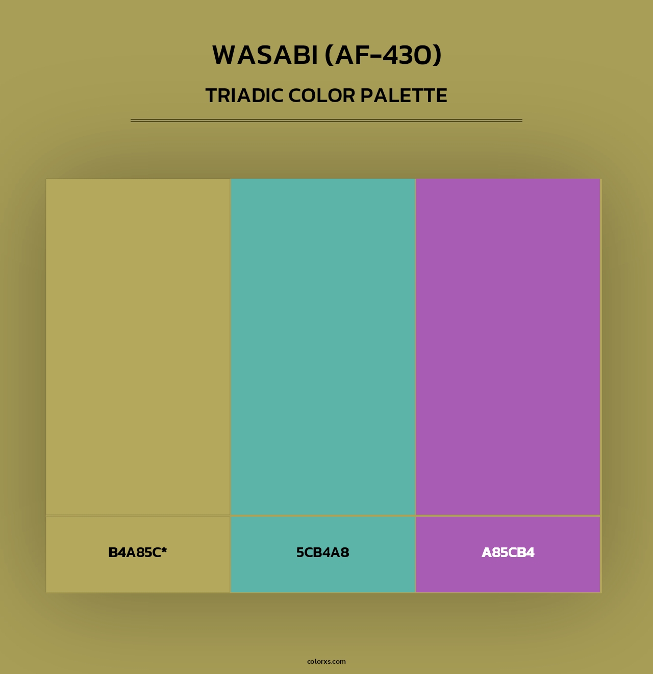 Wasabi (AF-430) - Triadic Color Palette