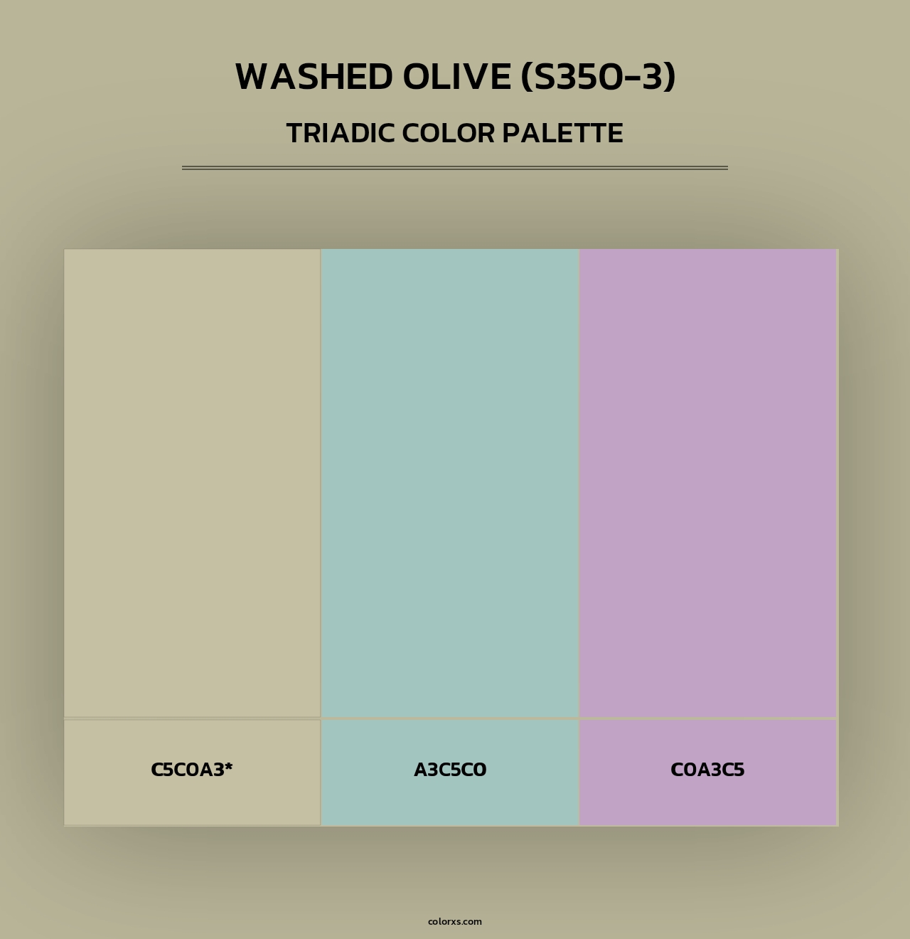 Washed Olive (S350-3) - Triadic Color Palette