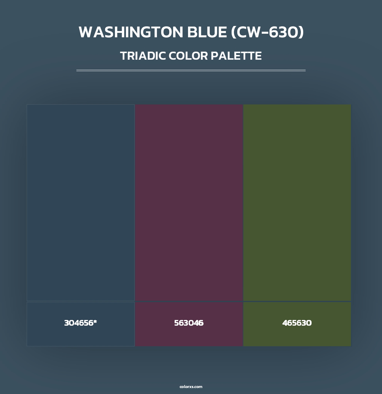 Washington Blue (CW-630) - Triadic Color Palette