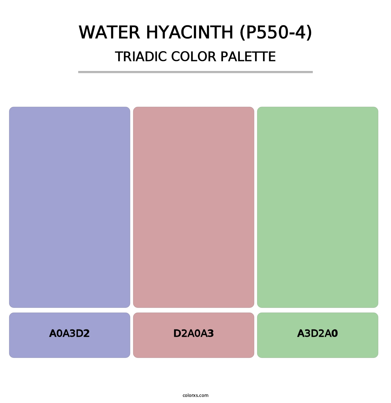 Water Hyacinth (P550-4) - Triadic Color Palette