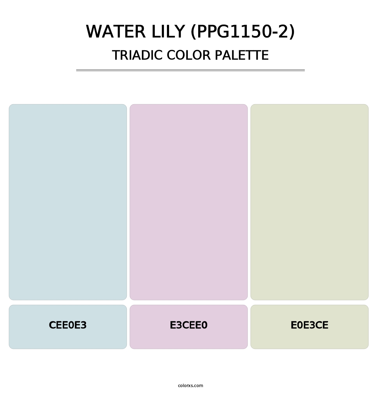 Water Lily (PPG1150-2) - Triadic Color Palette