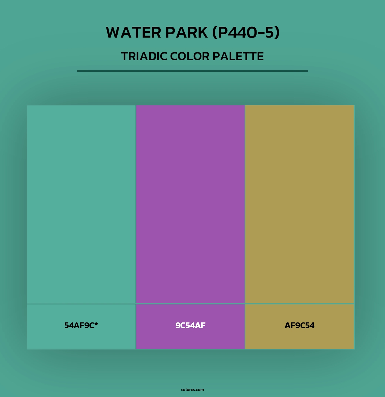 Water Park (P440-5) - Triadic Color Palette