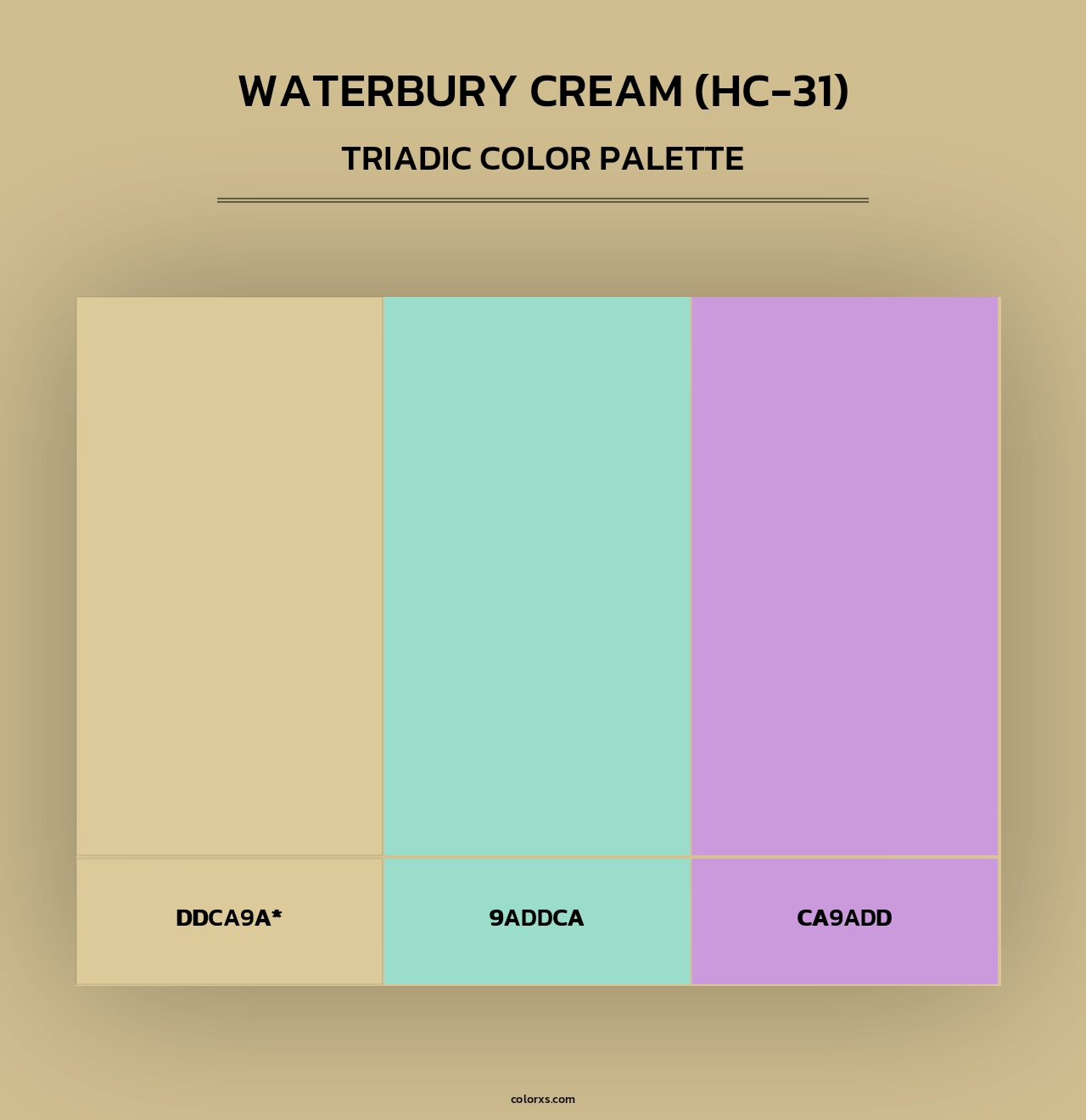 Waterbury Cream (HC-31) - Triadic Color Palette