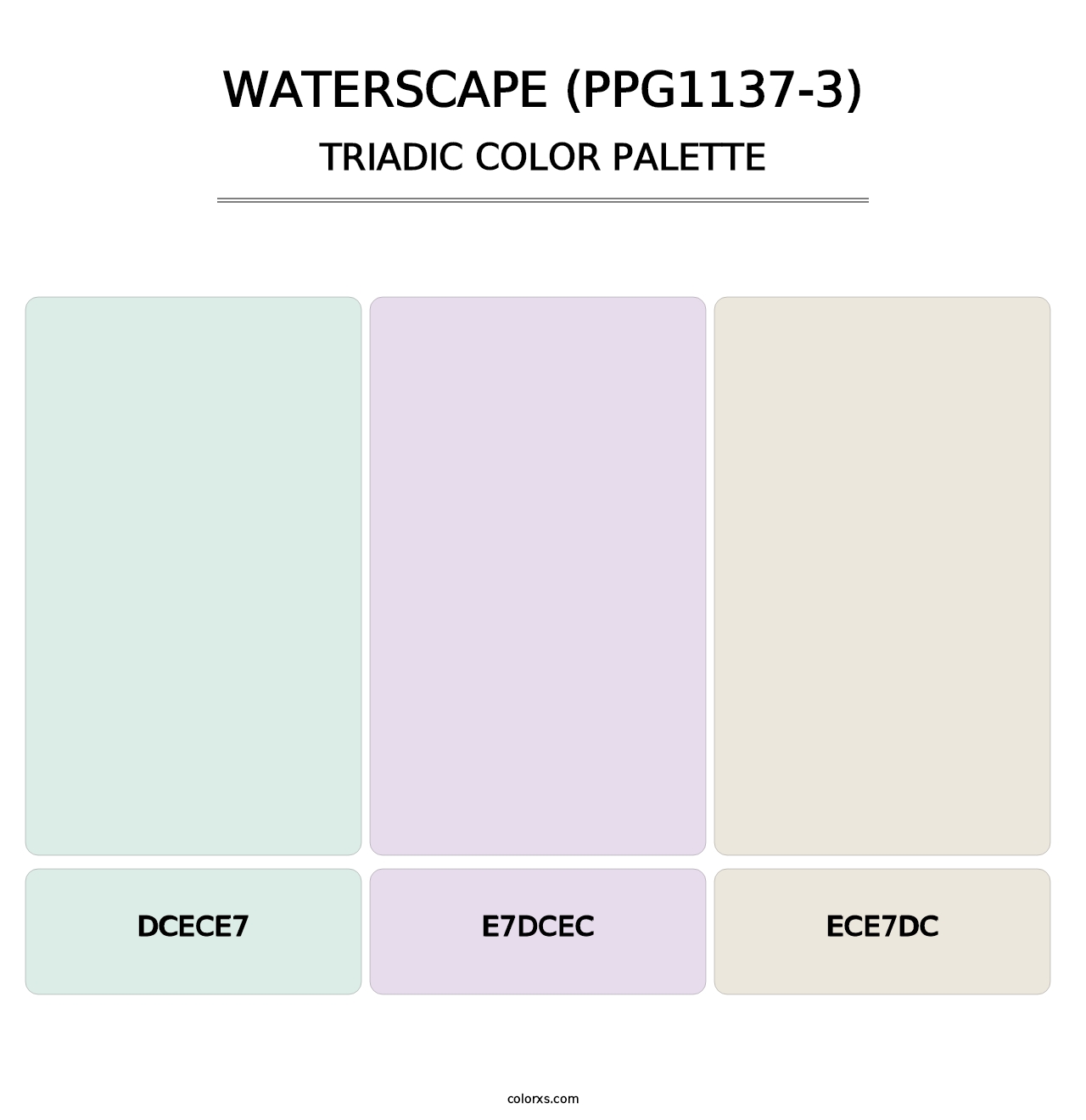 Waterscape (PPG1137-3) - Triadic Color Palette