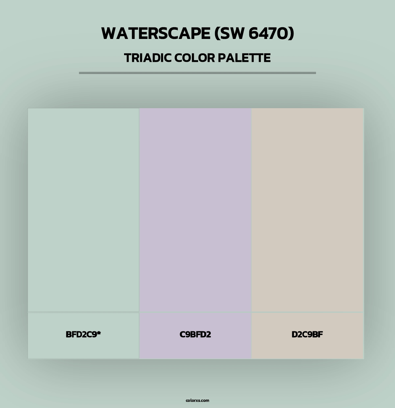 Waterscape (SW 6470) - Triadic Color Palette