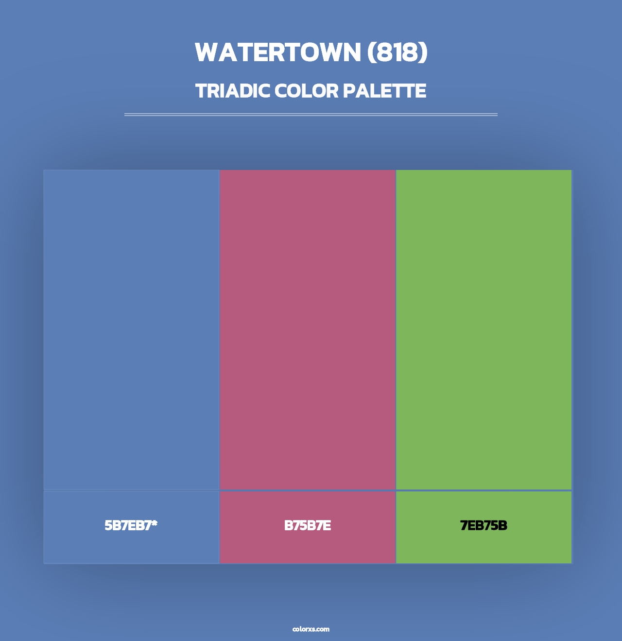Watertown (818) - Triadic Color Palette