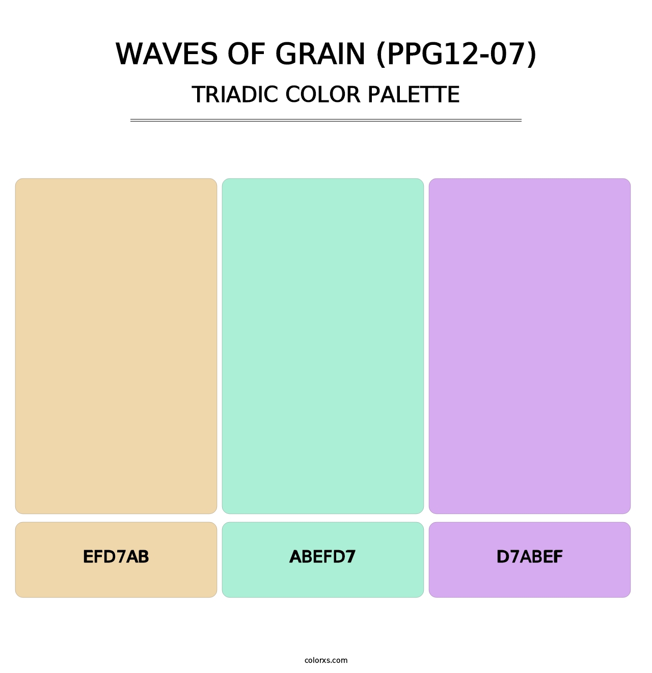 Waves Of Grain (PPG12-07) - Triadic Color Palette