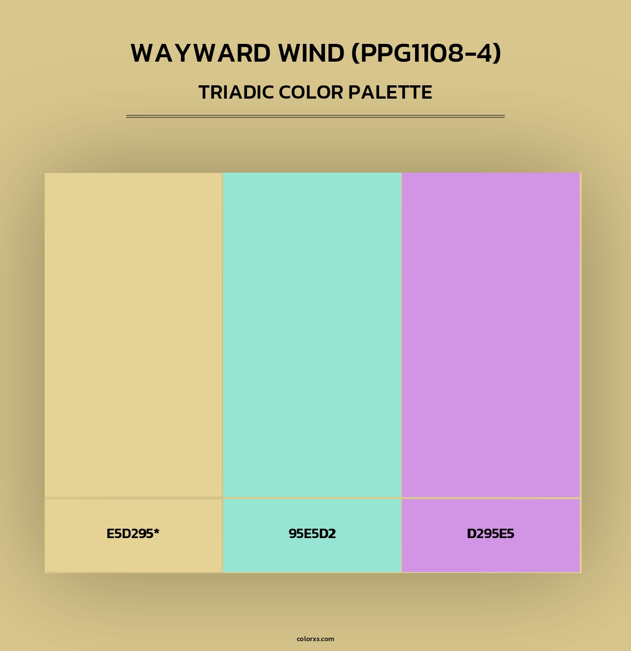 Wayward Wind (PPG1108-4) - Triadic Color Palette