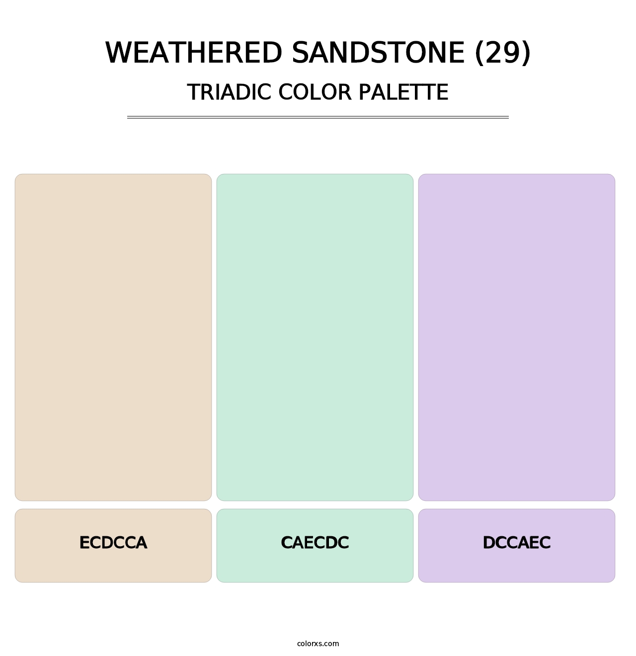 Weathered Sandstone (29) - Triadic Color Palette