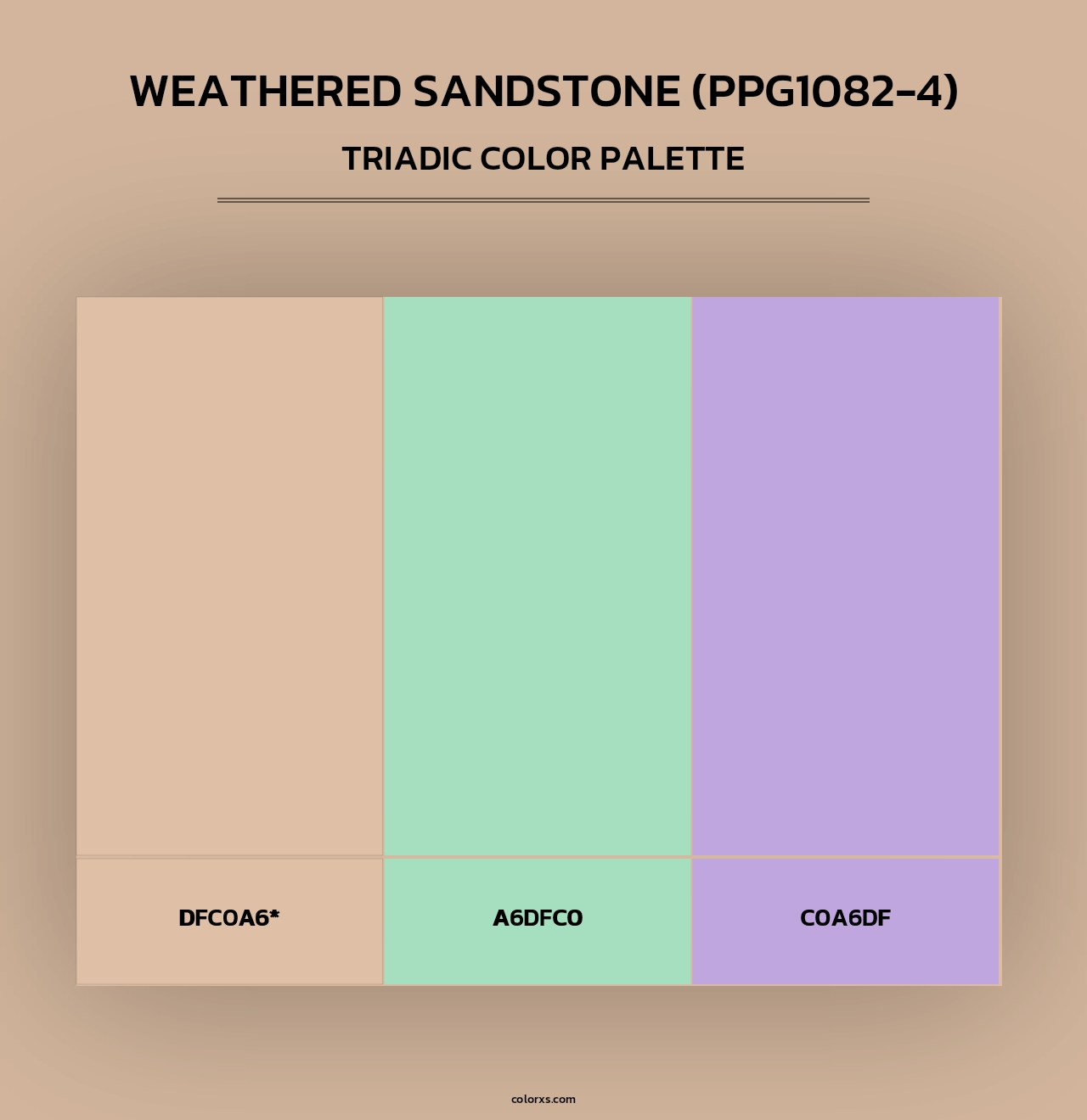 Weathered Sandstone (PPG1082-4) - Triadic Color Palette