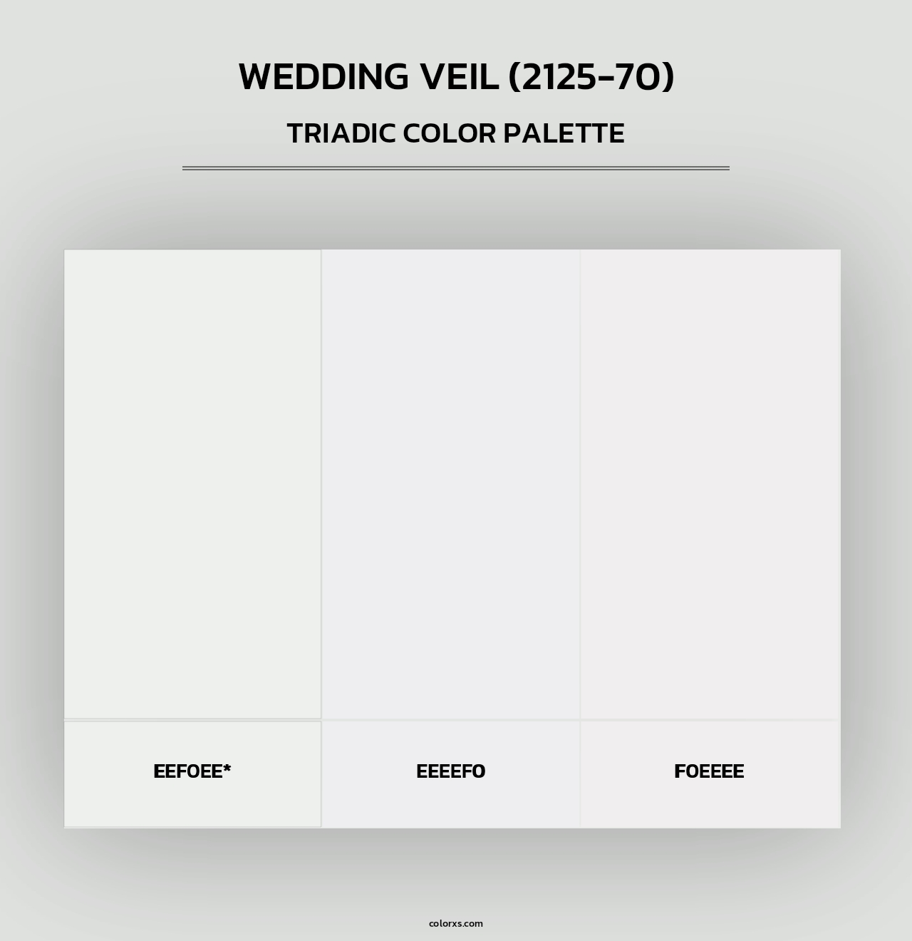 Wedding Veil (2125-70) - Triadic Color Palette