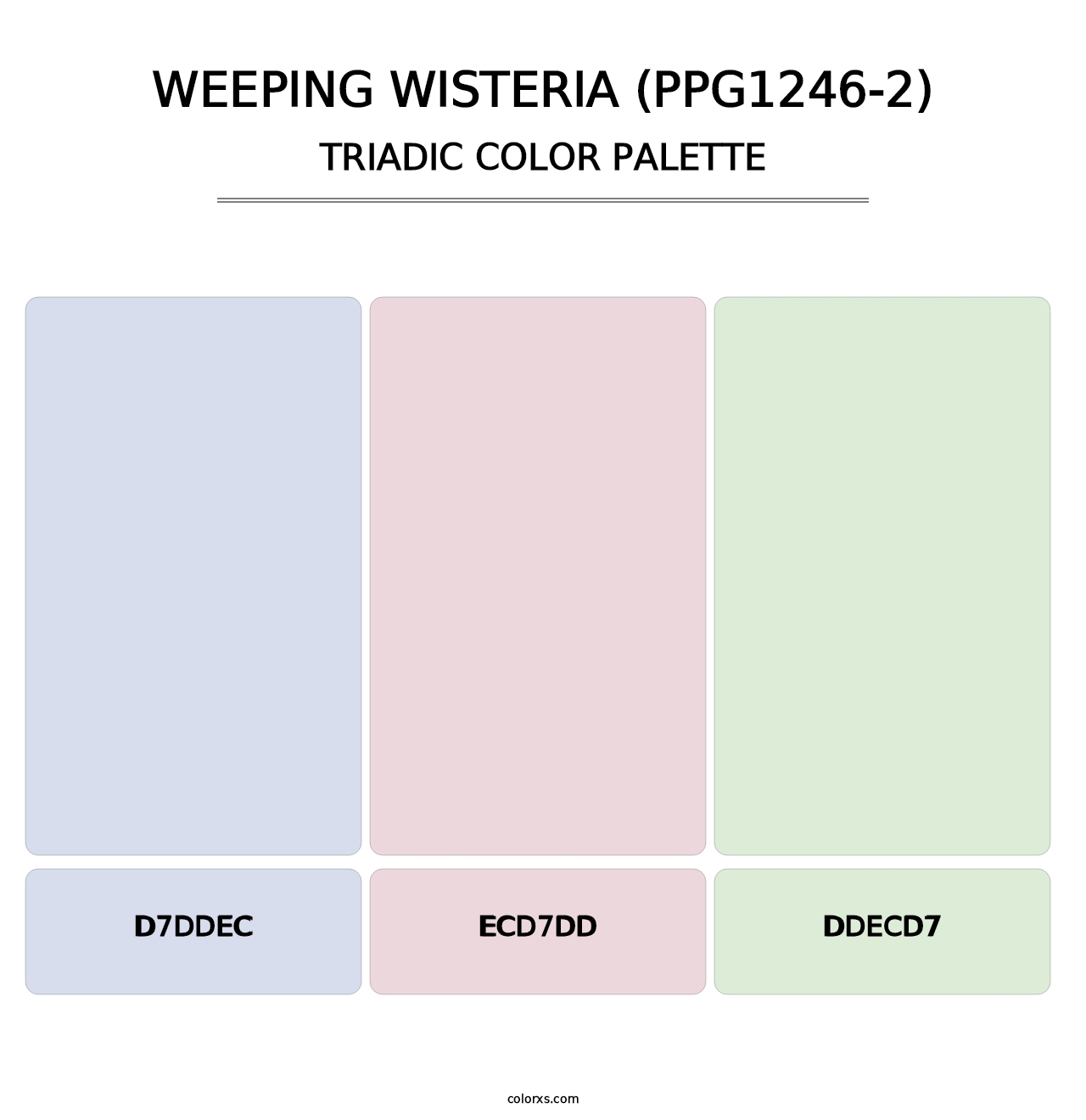 Weeping Wisteria (PPG1246-2) - Triadic Color Palette