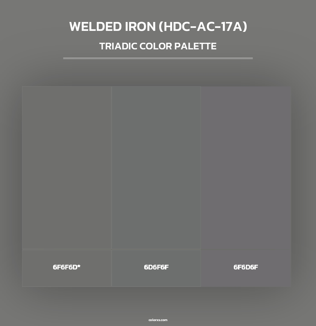 Welded Iron (HDC-AC-17A) - Triadic Color Palette