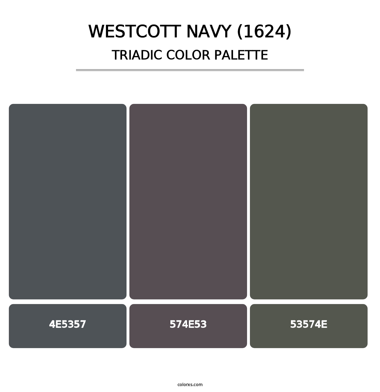 Westcott Navy (1624) - Triadic Color Palette